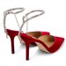 Manufacturer's New Summer Stiletto Heels With Rhinestone Chains, Pointed Toe, Suede, Sexy Closed-toe Sandals_vogvips.com
