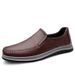 Men's Shoes Casual Leather Shoes Low-top Foot Cover Leather Surface Casual Shoes Men's Single Shoes_vogvips.com