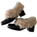 Retro Mary Jane Shoes - Slip-On Faux Fur Lined Leather Loafers With Chunky Heel, Warm Winter & Spring Casual Flats For Women_vogvips.com