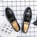 Euro Step Summer New Pointed Toe Leather For Men Versatile Lazy Hairstylist Casual Height Increasing Slip-On Loafers Men's Shoes_vogvips.com