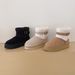 2025 Thick-soled Belt Suede Snow Boots Women's Large Size Cotton Boots Cowhide Knitted Wool Plush Versatile Shoes_vogvips.com