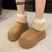 Winter Fashion Cotton Shoes For Women, Versatile Trendy Thick-Soled Height-Increasing Women's Snow Boots, New_vogvips.com