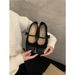 French Black Mary Jane For Spring And Autumn 2025, New Style With Skirt, Single Shoe, Shallow Mouth, Straight Strap,_vogvips.com