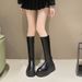 2024 Autumn Winter New Women's Long Soft Leather Thick Sole Heel Elastic Slim Over-the-Knee High Boots_vogvips.com