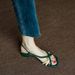 Retro Color-blocked Open-toe Fish-mouth Sandals For Women, 2025 Summer New Style, Chunky Heel, Woven Thin Strap,_vogvips.com