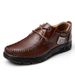 Men's Formal Leather Shoes Low Heel First Layer Leather Hand-stitched Casual Lace-up Men's Shoes_vogvips.com