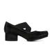 wangjia Wangjia High End Leather Edition Pig Nose Square Toe Distressed Retro Mary Jane Cross Strap Chunky Heel Ballet_vogvips.com
