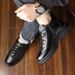 New Leather Spring Men's Shoes High-top Men's Heightening Tooling Martin Boots_vogvips.com