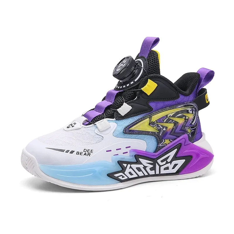 Children Sneaker Boy Basketball Shoes PU Leather Anti-slip Autumn Kids Casual Sports Sneaker Non-slip Running Tennis Shoes_vogvips.com