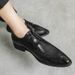 New Men's Brown Business Casual Derby Shoes British Style Lace-up Versatile Brock Men's Shoes Black Suit Banquet Dress Groom Wedding Shoes_vogvips.com