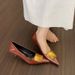 Elegant French Pointed Toe Heels - Comfortable Mid Heel Pumps For Women, Versatile Dress Shoes With Metallic Accents_vogvips.com