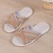 Summer Women's Knit Wedge Sandals - Cross Strap Slip-On With Round Toe & Wide Width Options_vogvips.com