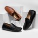 Men's Bean Shoes Casual Leather Shoes Big Size Lazy Man A Pedal Drive_vogvips.com