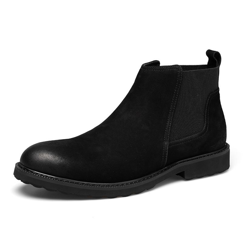 European Warm Series Winter High-top Shoes British Genuine Leather Ankle Versatile Men's Martin Casual Boots Trendy_vogvips.com