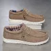 Linen Canvas Slip On Boat Shoes Elastic No Tie Laces Lightweight Breathable Casual Walking Loafers For Men_vogvips.com