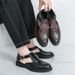 New Fashion French Men's Leather Shoes Genuine Leather Buckle Sandals British Summer Breathable Business Casual Shoes Large Size 38-46_vogvips.com