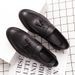 New Fashion Men's Brown Business Casual Loafer Shoes Daily Office Black Buckle Monk Men's Shoes One Foot Cover Banquet Dress Wedding Leather Shoes_vogvips.com