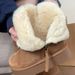 Northeast Fleece-Lined Thickened Cotton 2024 New Warm Sheepskin Short Thick-Soled Snow Boots For Women With Side Zipper_vogvips.com
