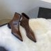 Pointed Toe Short For Women, Summer Women's With Fleece, Chunky Heel Slim Boots, Niche New Martin Boots_vogvips.com
