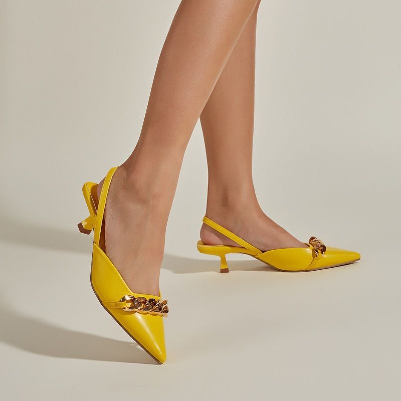 2025 Summer New Large Size Pointed Toe Thin Heel Mid-Heel Women's Pumps_vogvips.com