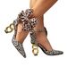 Women's High-heeled Single Shoes Leopard Print Pointed Buckle Bow Women's Shoes Trendy Sexy Fashion Simple_vogvips.com