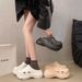 Women's Super High Heel Platform Slippers 8.0 Closed Toe Summer Wear Non-Slip Height Increasing New High-End Beach Clogs_vogvips.com
