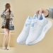 Flying Woven Sports Shoes Female Students Running Casual Shoes Heightening Shoes Street Shoes_vogvips.com