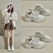 Ins Korean Style New Dad For Women 2025 Spring Student Sports Running Casual Shoes Thick Sole Height Increasing 8821_vogvips.com