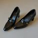 Gradient Burgundy High-heeled Shoes With Pleated Design, Square Heel, T-strap, Shallow Cut, Elegant And Versatile Style_vogvips.com