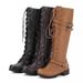 Women Boots Knee High Boots Heel Boots Women Ankle Boots Autumn Winter Short Boots Plus Size Riding For Round Toe Rivet Belt Buckle Square Heel Pu Hi_vogvips.com