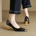 Chic French-Inspired Pointed-Toe Stiletto Pumps – Elegant Metallic-Toe PU Leather Heels With 7cm Slim Heel – Classic Black & Nude For Office & Evening_vogvips.com