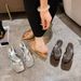 Summer New Plus Size Fashionable Flip Flops For Women, Stiletto Heel, Square Toe, Casual High Heeled Sandals_vogvips.com