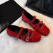 Spring New Style Women's Square Toe Bow Wedge Heel Shoes Cross Straps Gentle Low Cut Soft Sole French Ballet Style_vogvips.com