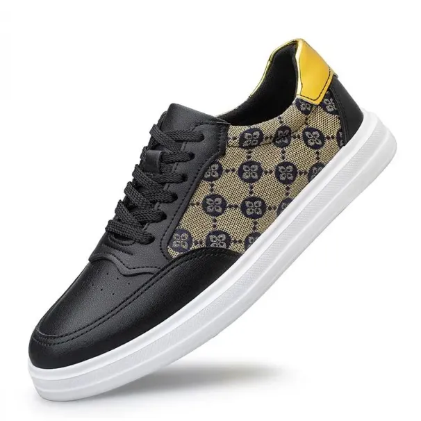 Genuine Leather Casual Sneakers - Soft Sole Breathable White Shoes (Spring Collection)_vogvips.com
