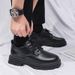 Men's Shoes New Business Leather Shoes For Teenagers, British Style, Thick Soled Suits, Men's Versatile Fashion Shoes_vogvips.com