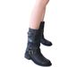 Howus Niche Belt Buckle Fever Same Style Inner Thickened Genuine Leather Wide Mid-Calf Long-Calf Riding Motorcycle Boots_vogvips.com