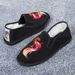 Men Chinese Ethnic Embroidered Slip On Canvas Loafers Breathable Non-Slip Casual Cloth Shoes_vogvips.com