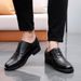 New Men's Formal Three-Section Leather Shoes Handmade Business Lace-Up Casual Top Layer Cowhide_vogvips.com