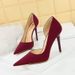 Elegant Women's High Heels For Parties - Pointed Toe, Side Cut-Out Design, Retro Texture, Slim Heel (6-8cm), Available In Multiple Colors & Sizes_vogvips.com