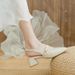 Women's Closed-toe Sandals, New Summer 2025, Fairy Style, Chunky Heel, French Pearl Design, Open-back Shoes To Pair With_vogvips.com