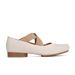 wangjia Wangjia High End Leather Edition Pig Nose Square Toe Distressed Retro Mary Jane Cross Strap Chunky Heel Ballet_vogvips.com