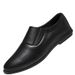 Men's Round Head Shallow Mouth Foot Set Low Heel Single Shoes Men's Casual Work Leather Shoes_vogvips.com