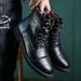 Martin Boots Men's Retro Leather Boots High-top Tooling Boots_vogvips.com