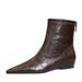 ShoeVault 6383-1 Retro Style Comfortable Height-Increasing Low Heel Wedge Wrinkled Pointed Toe Versatile Trendy Women's Winter_vogvips.com