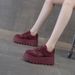 Thick-soled Heightening German Training Shoes Women's Retro Matte Leather Plus Rhinestone Casual Sports Board Shoes Women's Shoes_vogvips.com