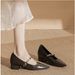 Small Shallow Mouth Height Thick Heel Shoes New Spring And Autumn Temperament French Retro Word Belt Mary Jane Shoes Women_vogvips.com