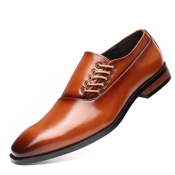 Men’s Shoes Large Size Business Formal Leather Shoes Fashion Casual Side Lace Men's Shoes Men's Shoes_vogvips.com
