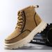 Autumn New Martin Men, Thick-Soled Height-Increasing Outdoor Shoes, Casual Men's Leather Boots, High-Top Lace-Up Work_vogvips.com