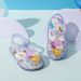 Girl Water-Playing Princess Soft-Soled Plaid Summer Hole Shoes_vogvips.com