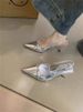 Black Patent Leather High-heeled Shoes, 2025 Summer New European And American Elegant Socialite Style, Closed-toe,_vogvips.com